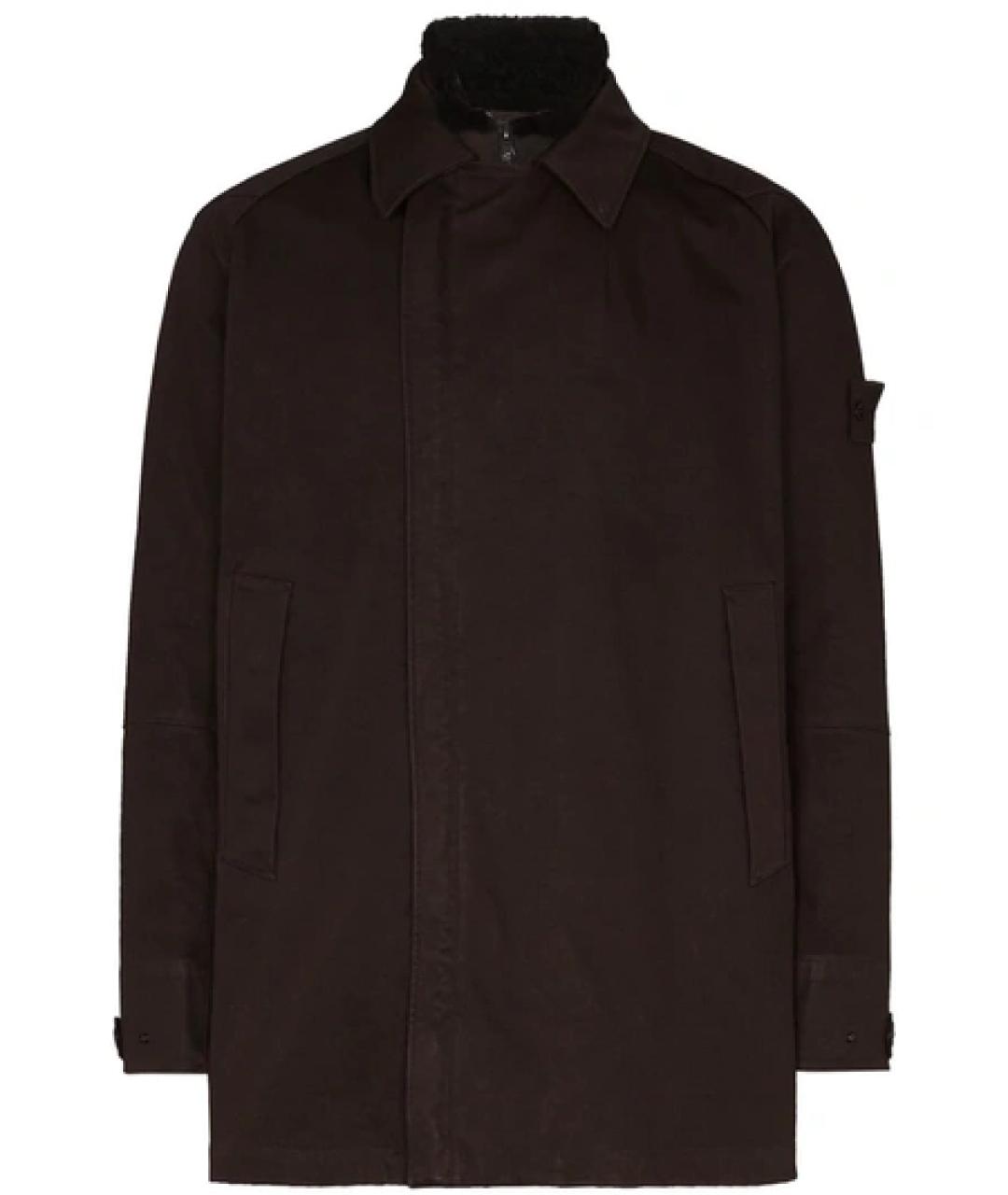 STONE ISLAND Коричневое меховое пальто, фото 1