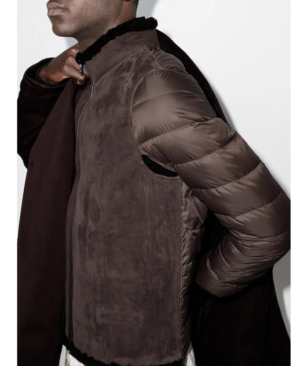 STONE ISLAND Коричневое меховое пальто, фото 2