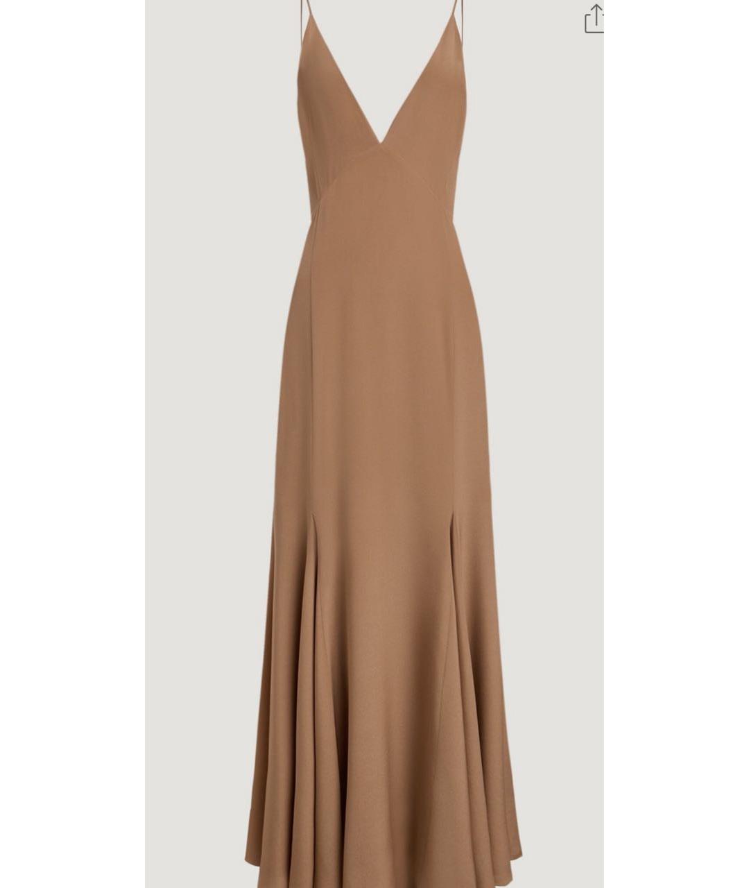 12 STOREEZ Коричневое шелковое вечернее платье, фото 2