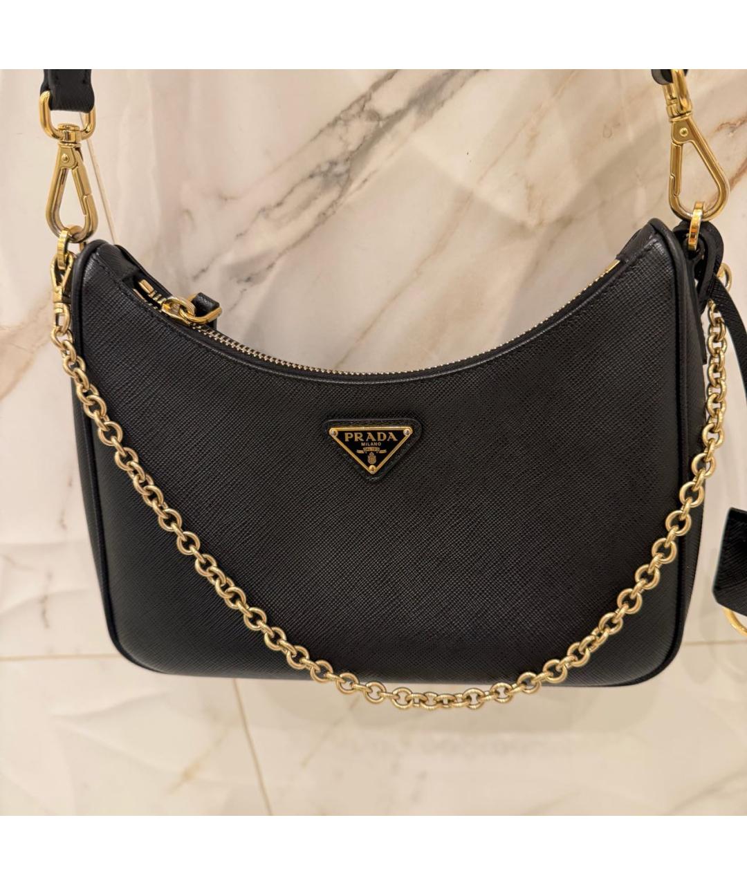 PRADA Черная тканевая сумка через плечо, фото 8