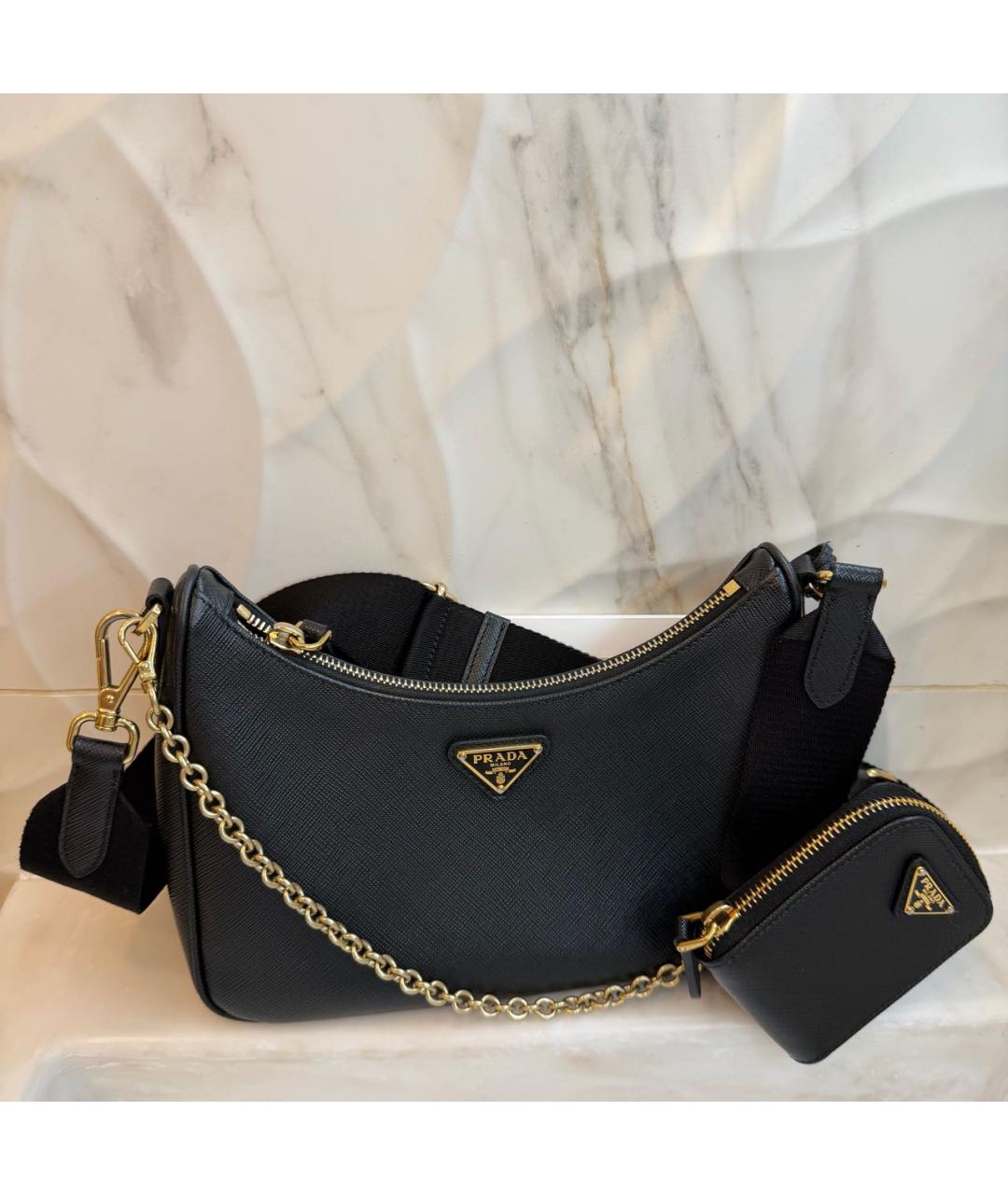 PRADA Черная тканевая сумка через плечо, фото 9
