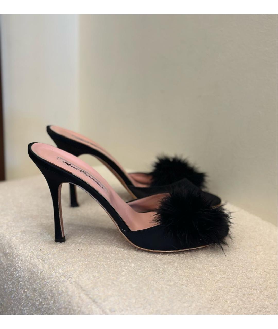 AGENT PROVOCATEUR Черные кожаные мюли, фото 8