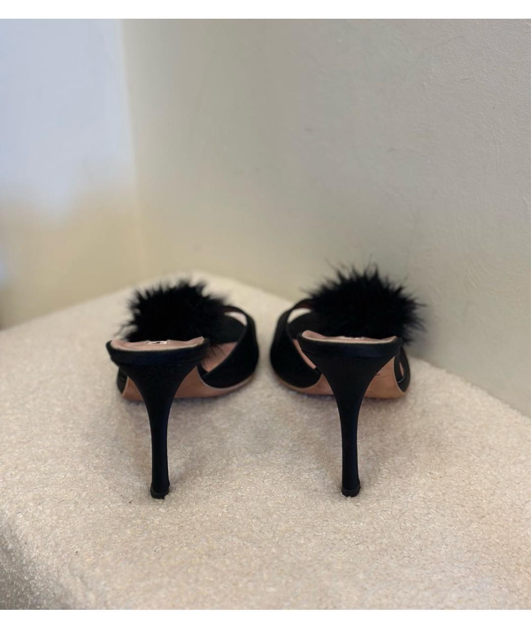 AGENT PROVOCATEUR Черные кожаные мюли, фото 4