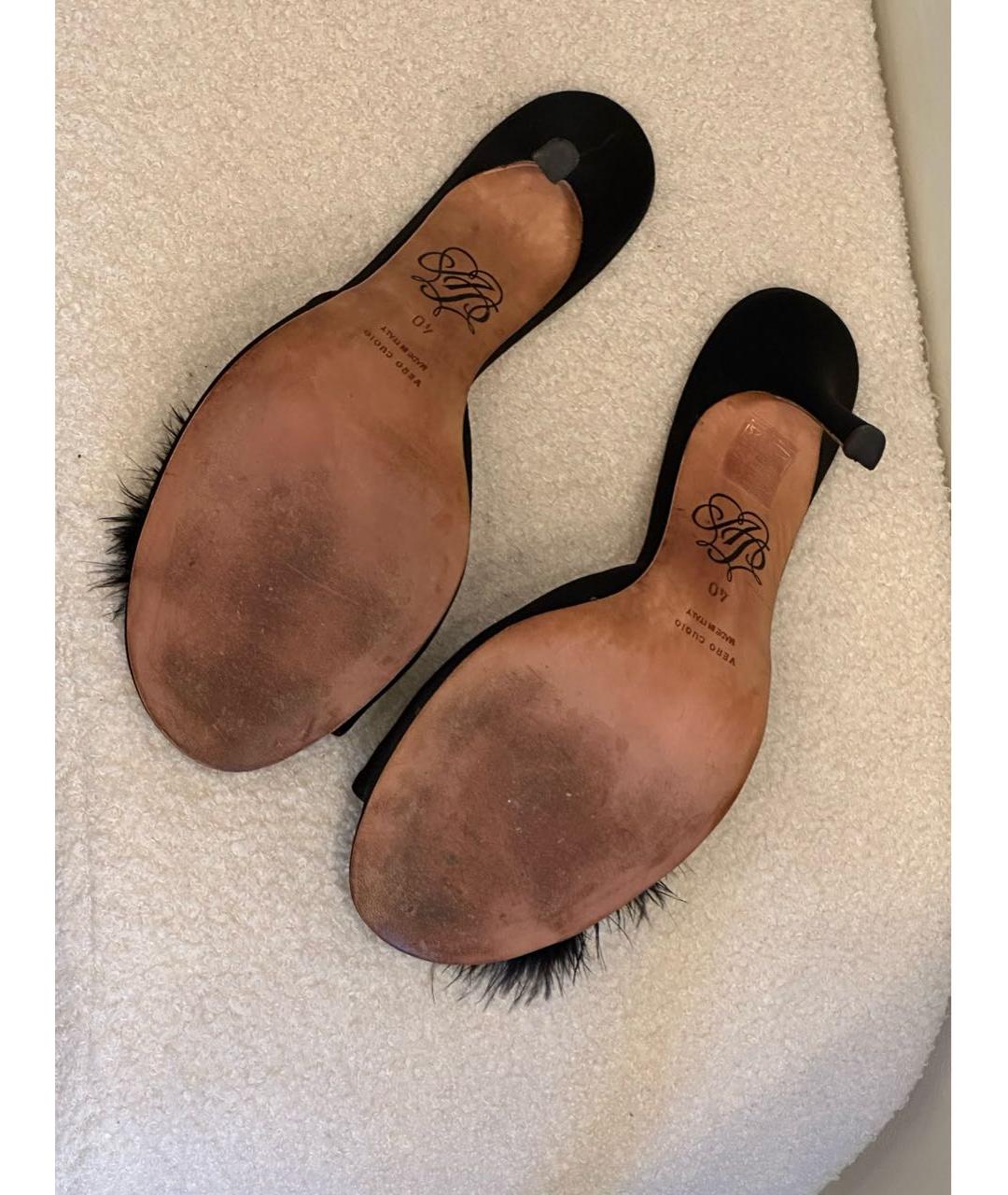 AGENT PROVOCATEUR Черные кожаные мюли, фото 7