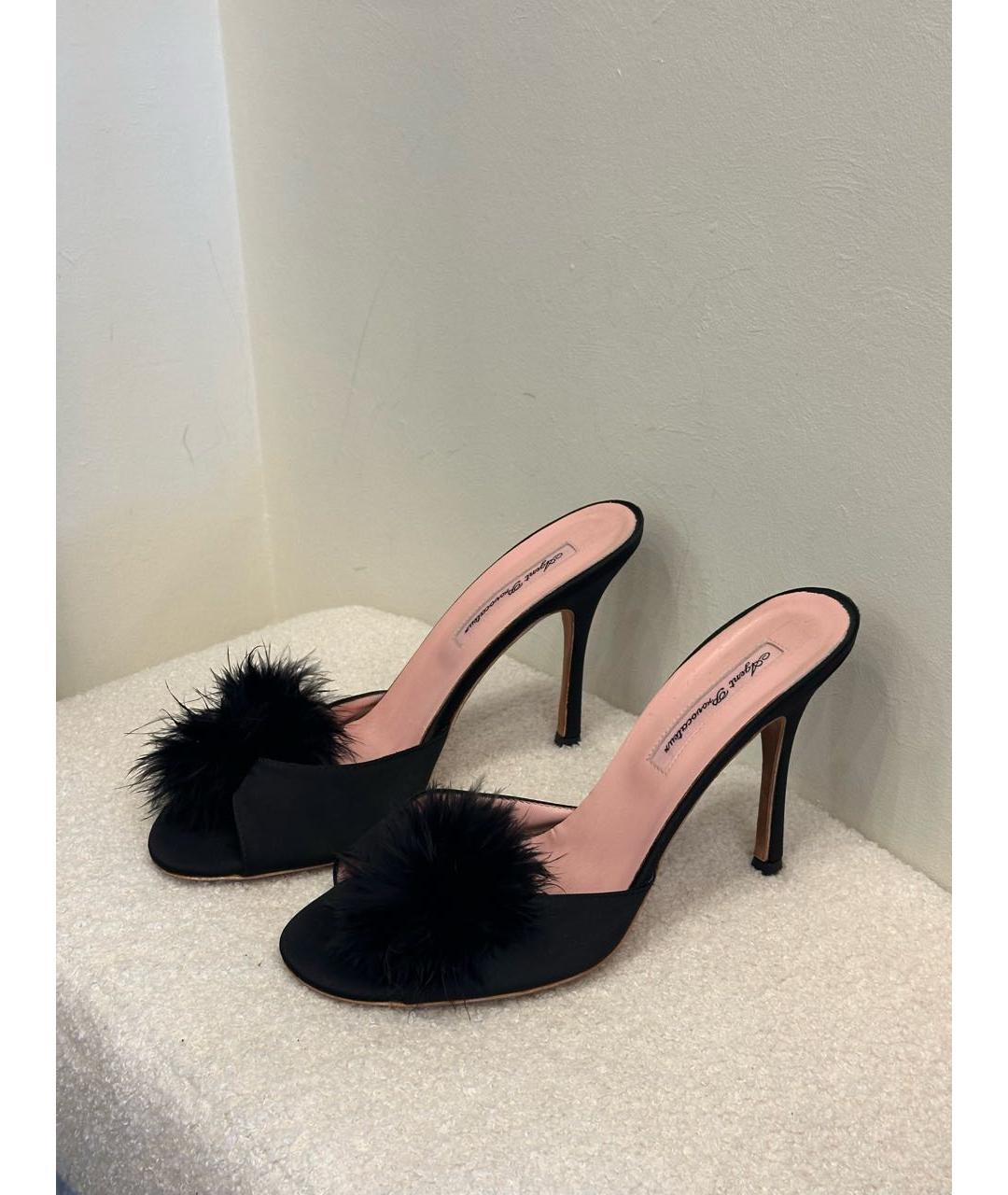 AGENT PROVOCATEUR Черные кожаные мюли, фото 5