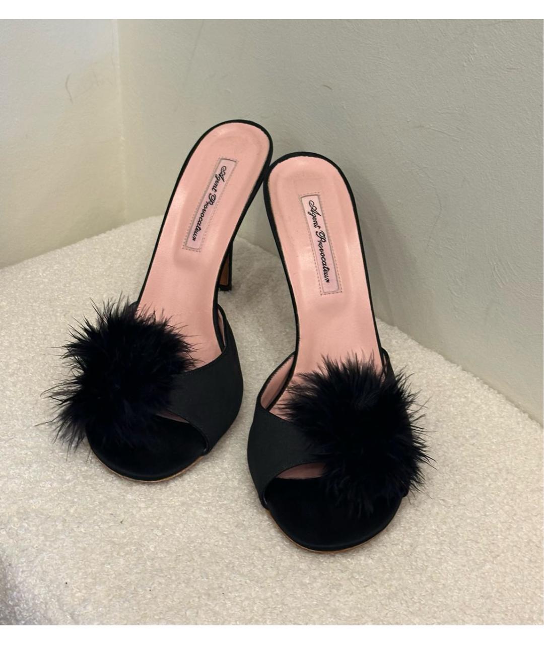 AGENT PROVOCATEUR Черные кожаные мюли, фото 2