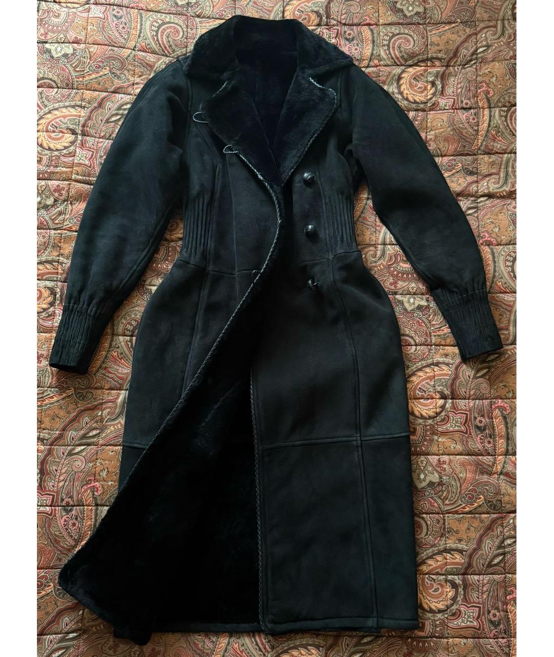 SAINT LAURENT Черная меховая дубленка, фото 5