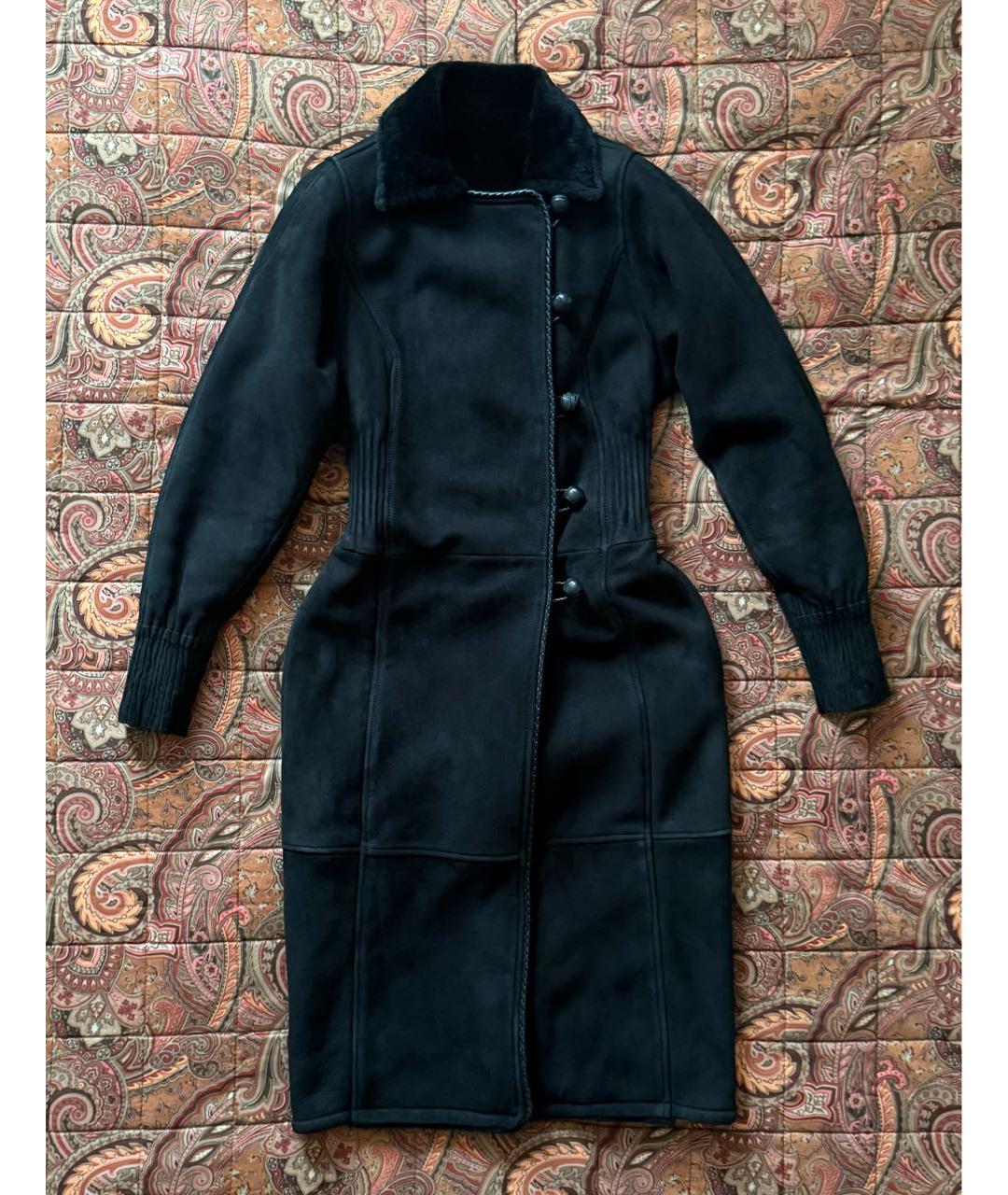 SAINT LAURENT Черная меховая дубленка, фото 9