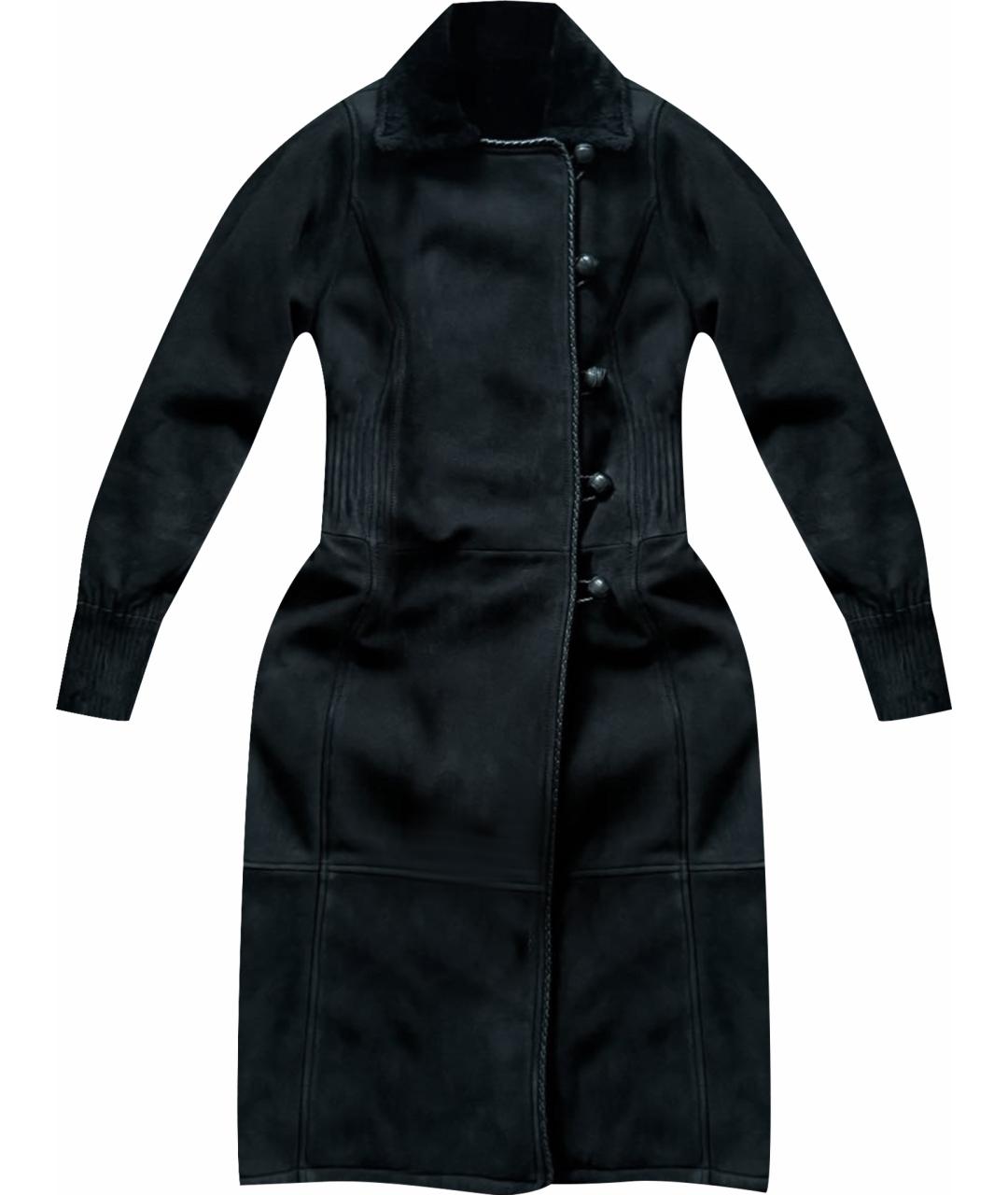 SAINT LAURENT Черная меховая дубленка, фото 1