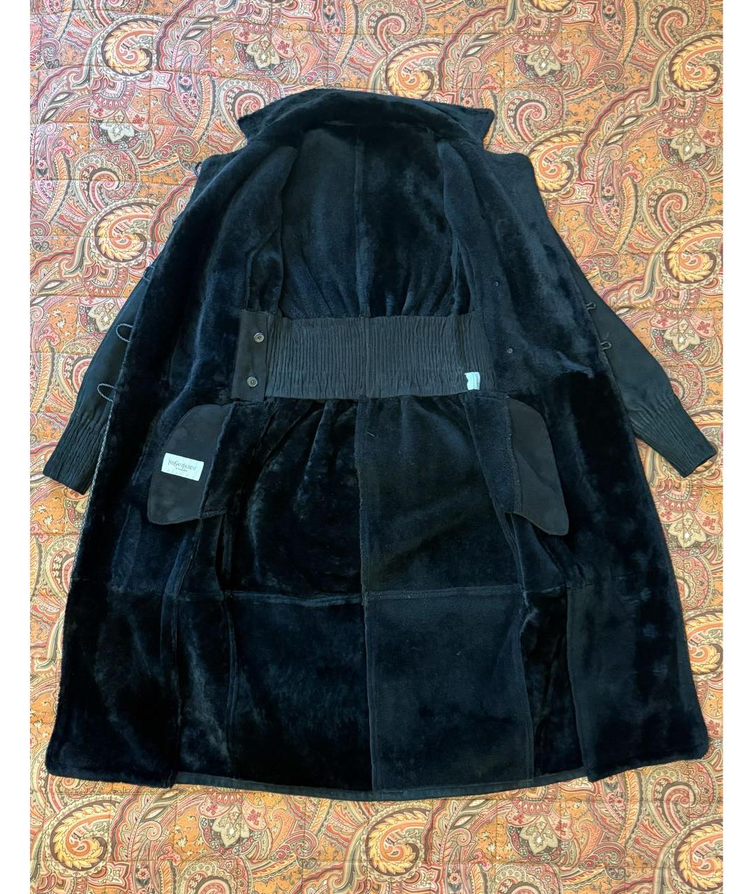 SAINT LAURENT Черная меховая дубленка, фото 6