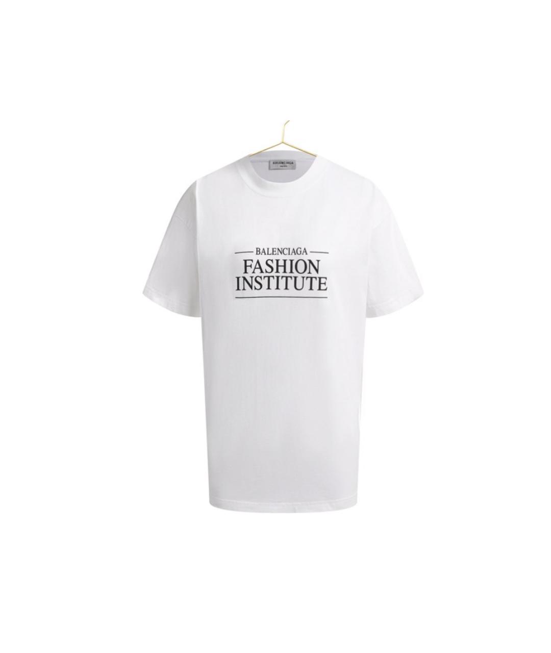BALENCIAGA Белая хлопковая футболка, фото 1