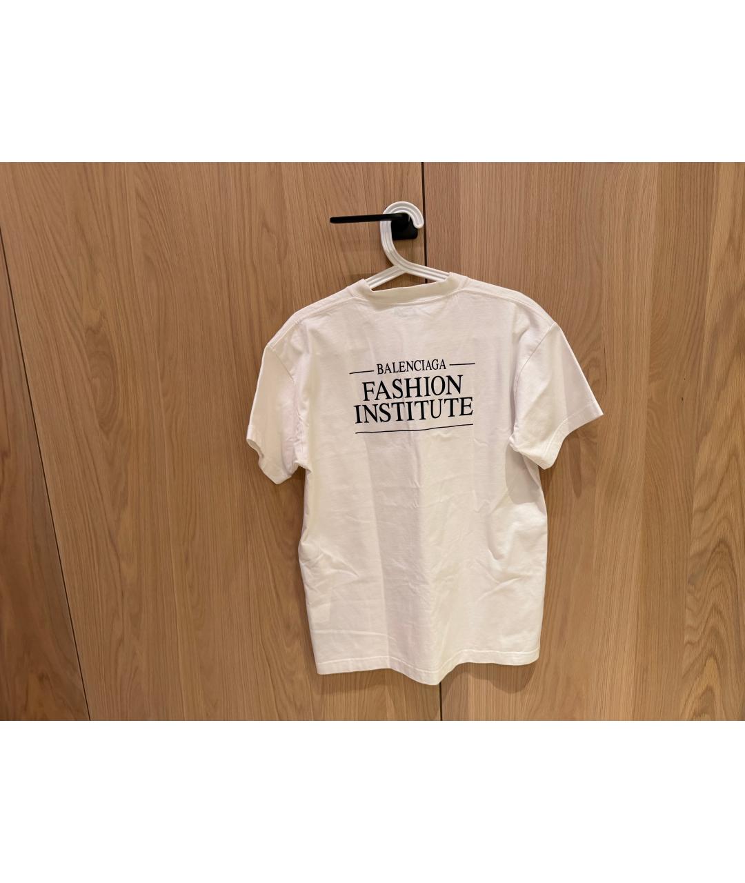 BALENCIAGA Белая хлопковая футболка, фото 3