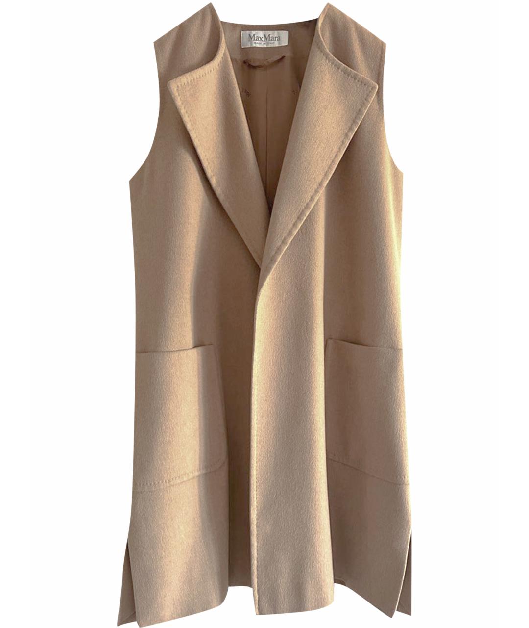 MAX MARA Бежевый кашемировый жилет, фото 1