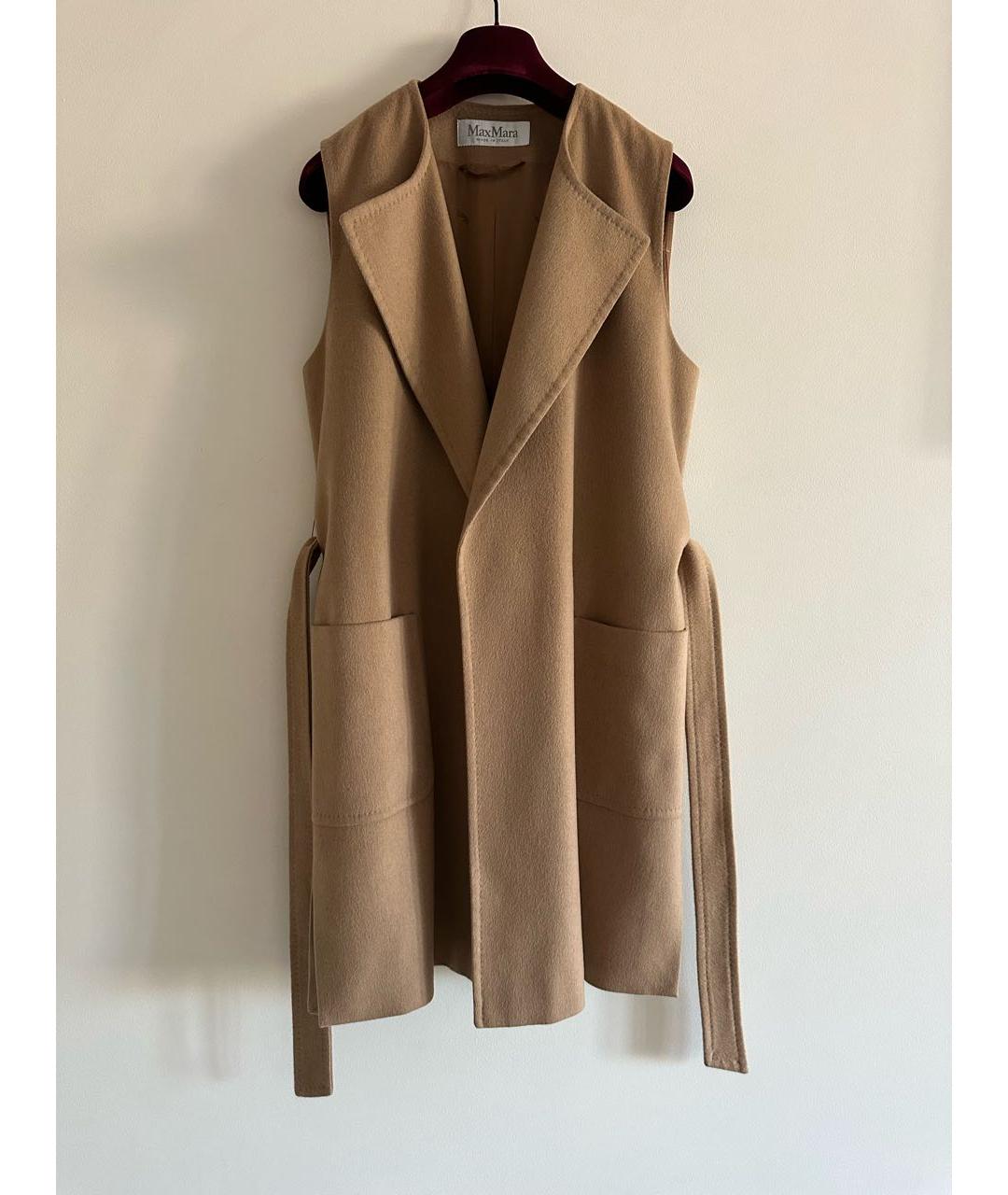 MAX MARA Бежевый кашемировый жилет, фото 2