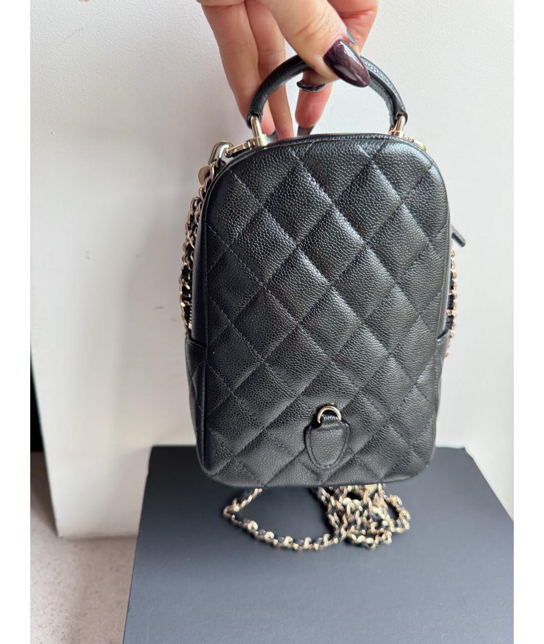 CHANEL Черный кожаный рюкзак, фото 2