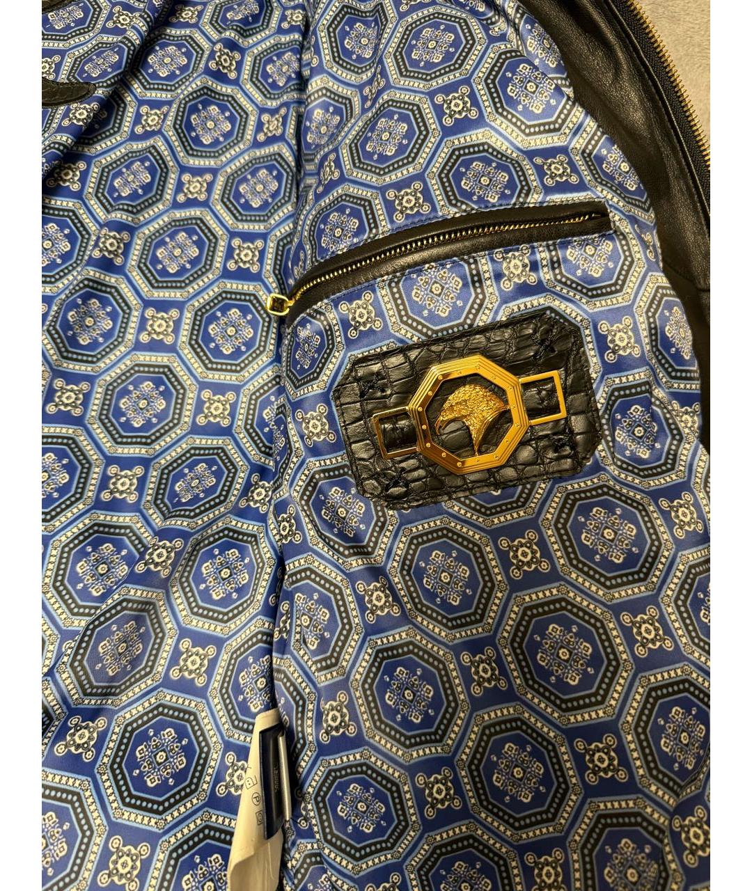 STEFANO RICCI Черная кожаная куртка, фото 6