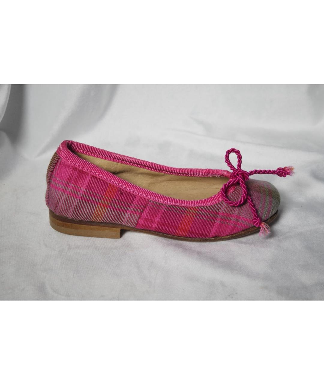 OSCAR DE LA RENTA Розовые текстильные балетки, фото 9