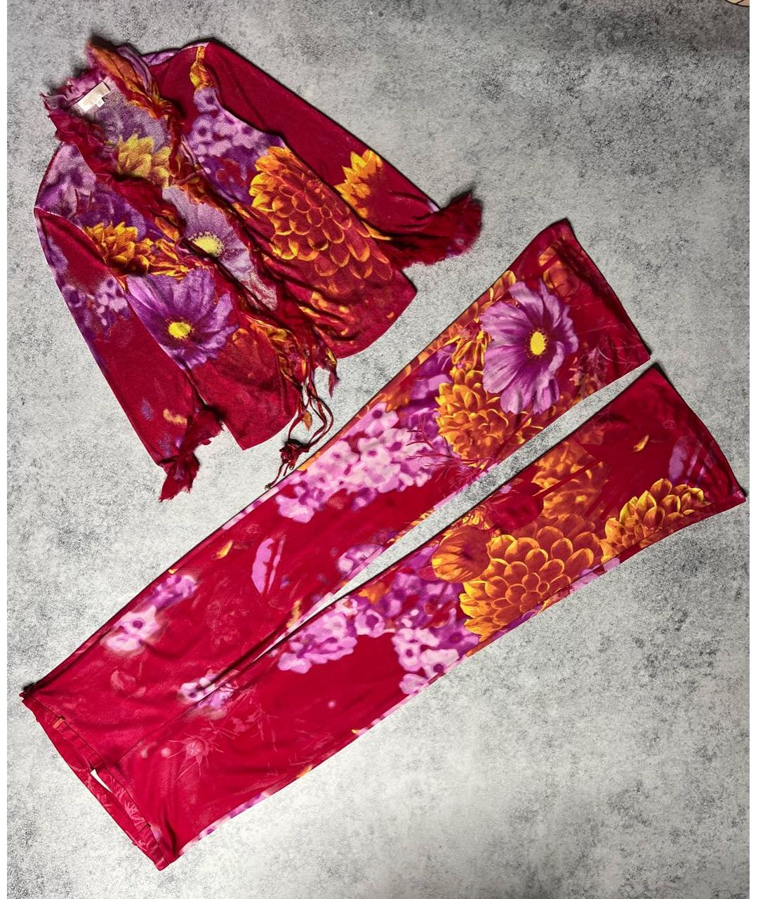 ROBERTO CAVALLI Мульти шелковый костюм с брюками, фото 9