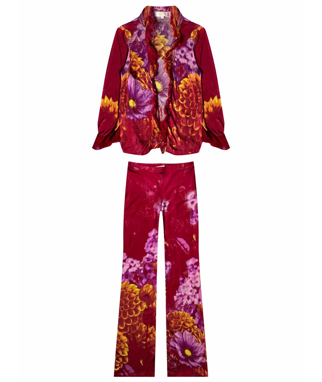 ROBERTO CAVALLI Мульти шелковый костюм с брюками, фото 1