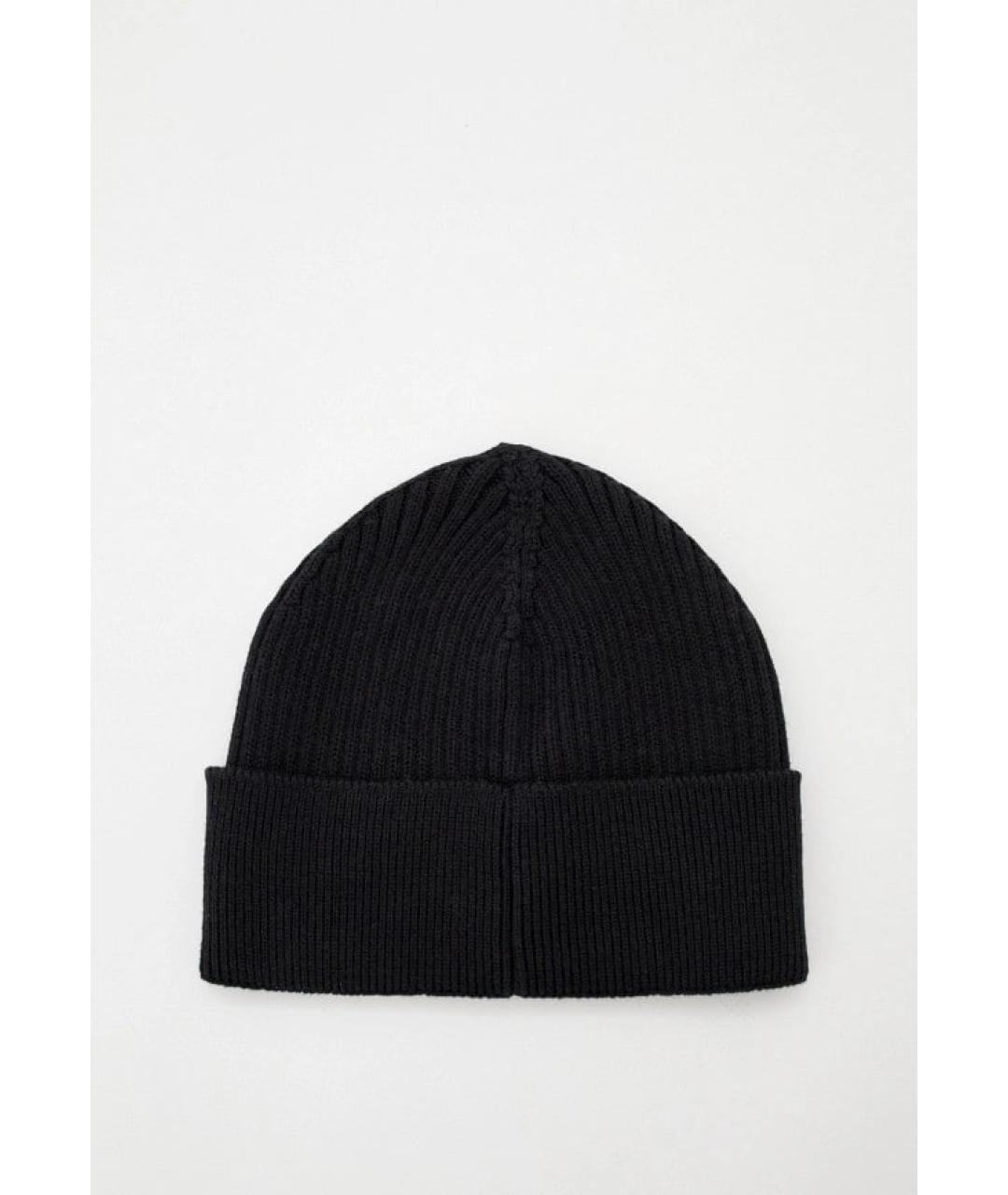 HUGO BOSS Черная хлопковая шапка, фото 2