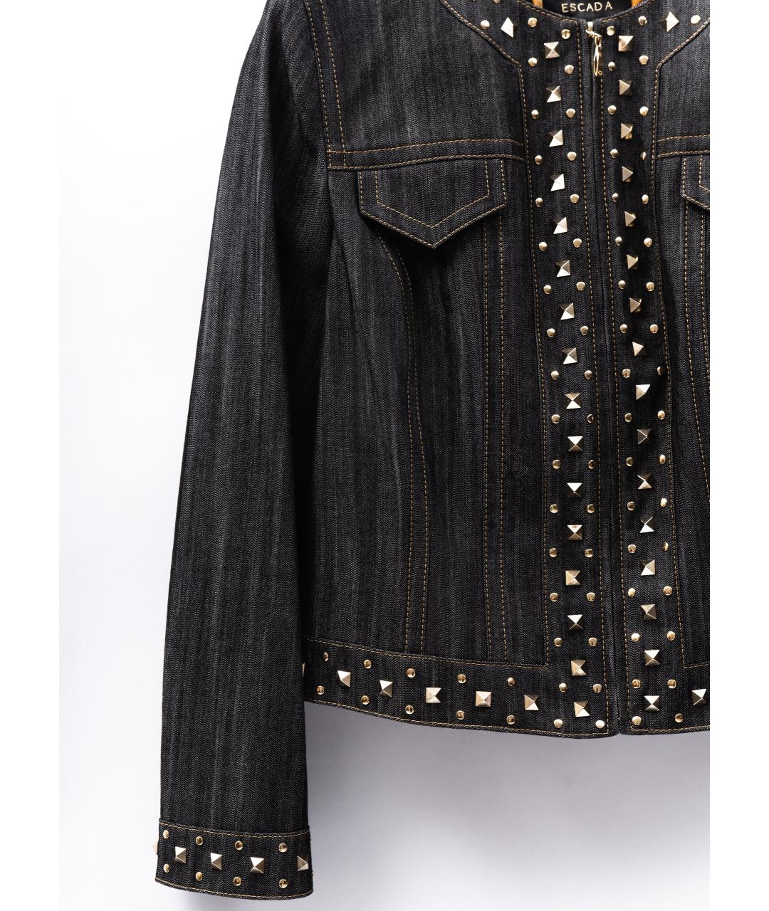ESCADA Черная деним куртка, фото 3
