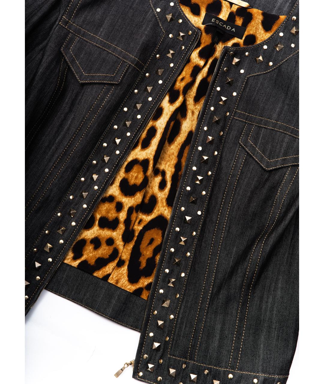 ESCADA Черная деним куртка, фото 4