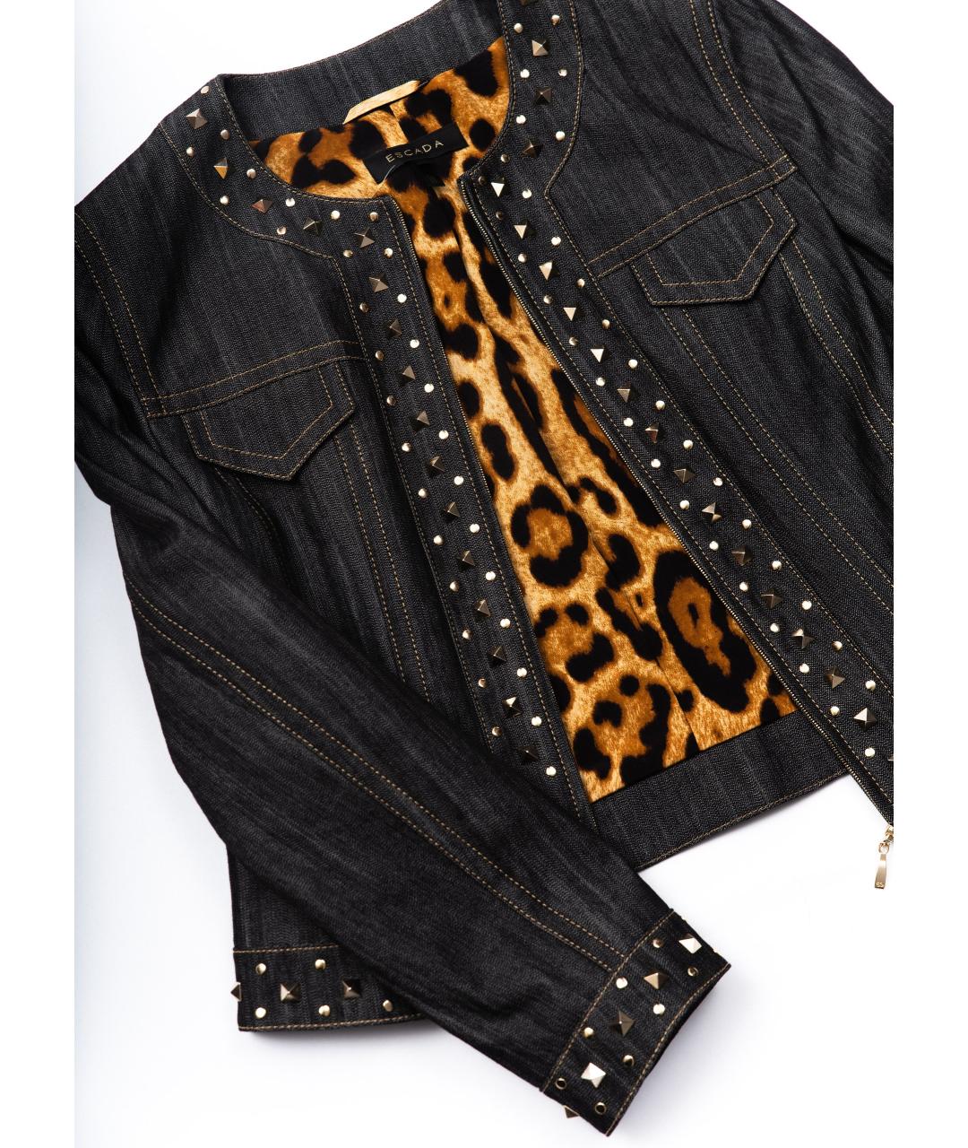 ESCADA Черная деним куртка, фото 5