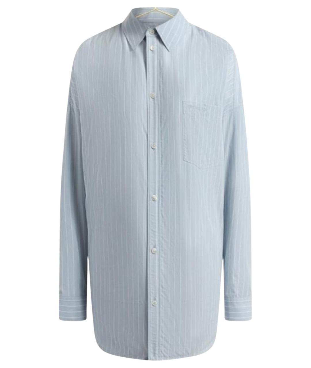 BALENCIAGA Голубая хлопковая рубашка, фото 1
