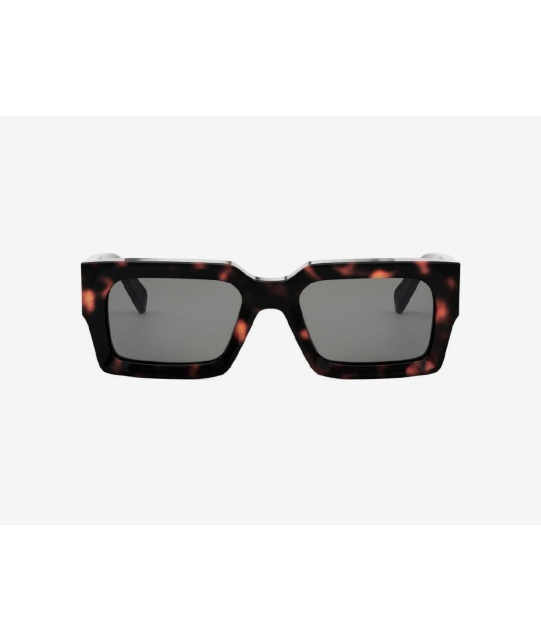 CELINE Коричневые пластиковые солнцезащитные очки, фото 9