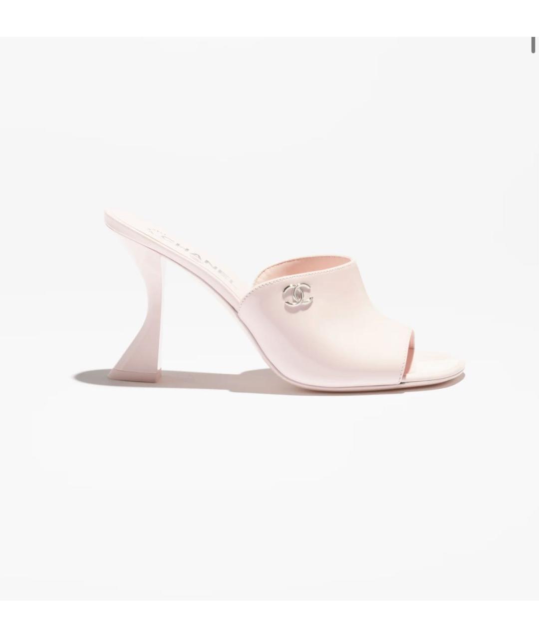 CHANEL Розовые кожаные мюли, фото 5