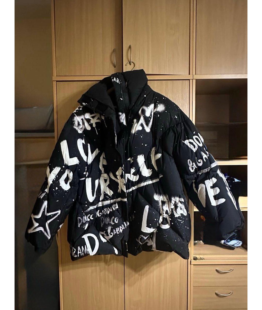 DOLCE&GABBANA Черный полиамидовый пуховик, фото 2