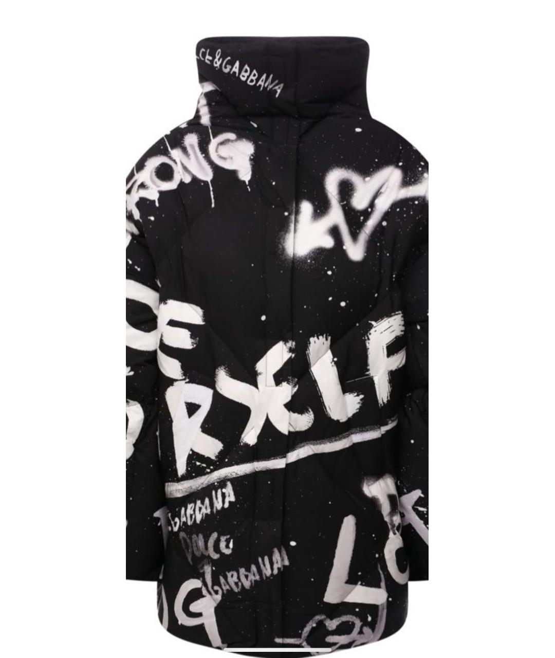 DOLCE&GABBANA Черный полиамидовый пуховик, фото 1