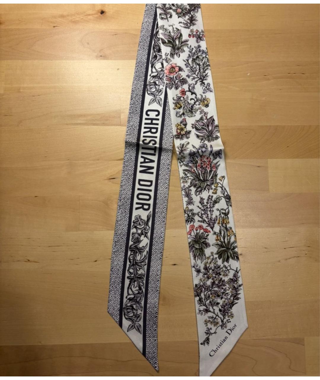 CHRISTIAN DIOR Мульти шелковый шарф, фото 6