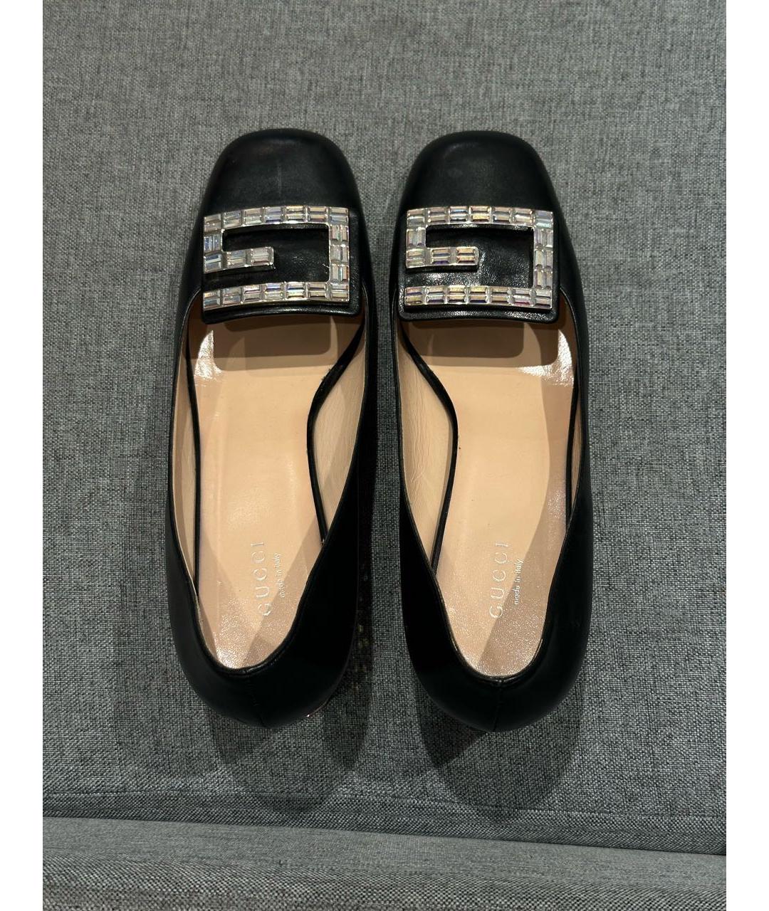 GUCCI Черные кожаные туфли, фото 7