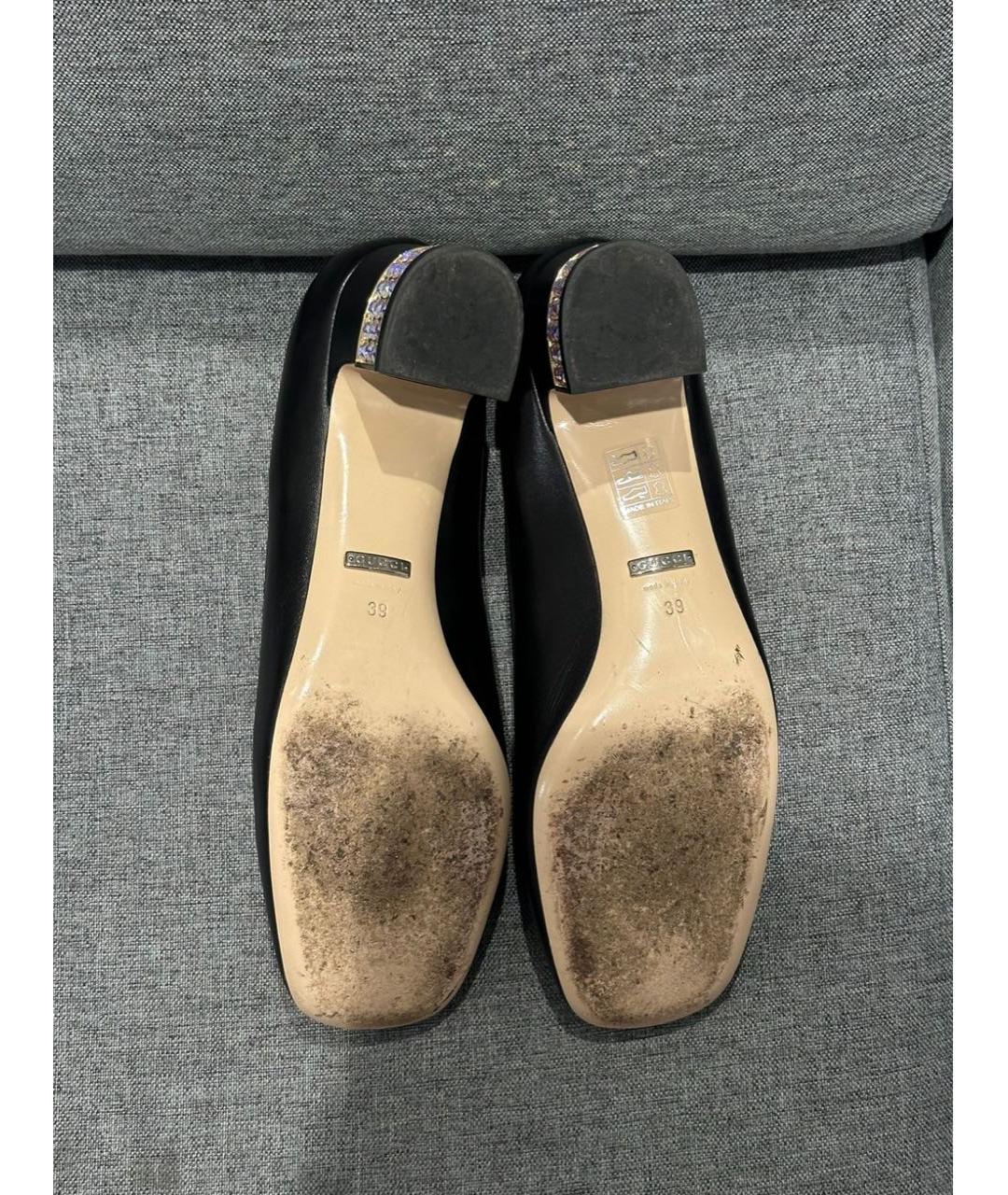 GUCCI Черные кожаные туфли, фото 8