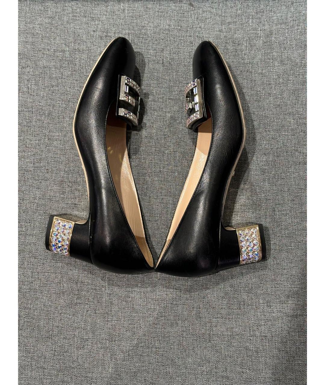 GUCCI Черные кожаные туфли, фото 4