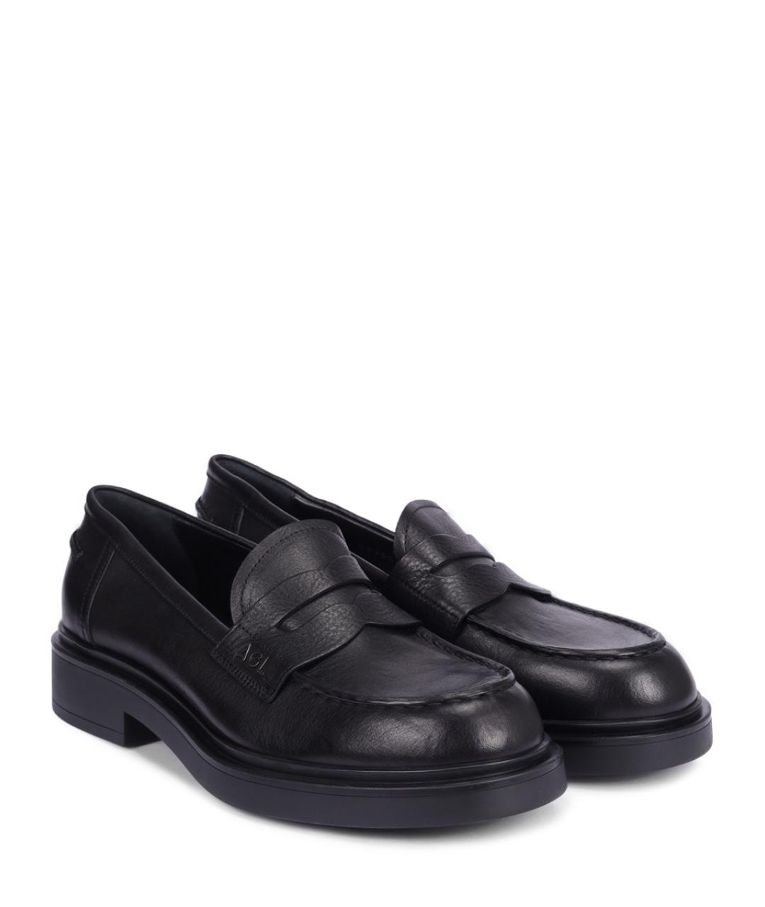 AGL Черные кожаные лоферы, фото 2