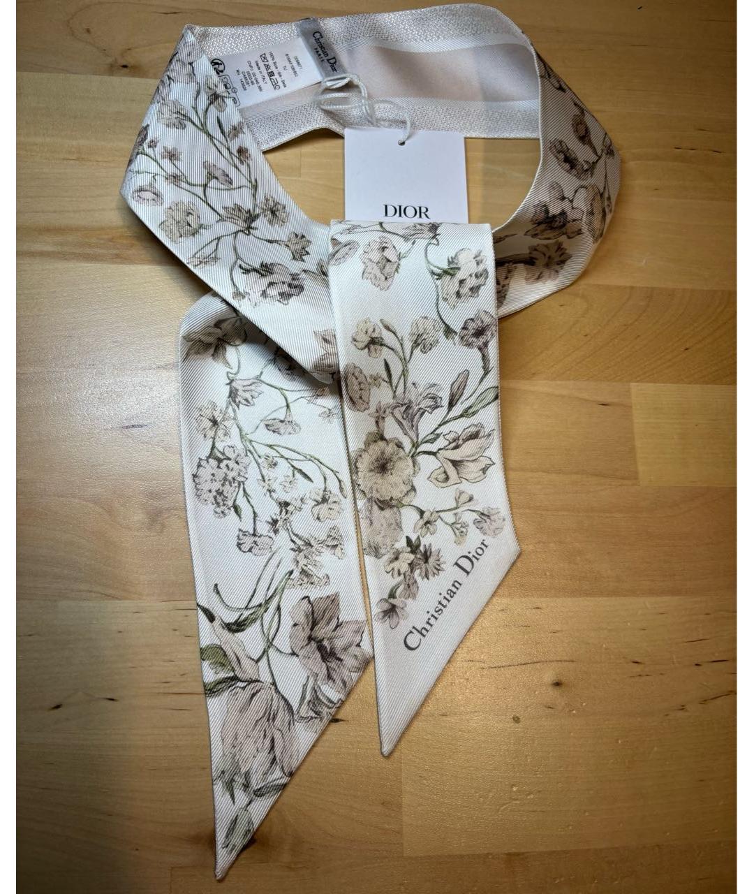 CHRISTIAN DIOR Мульти шелковый шарф, фото 4