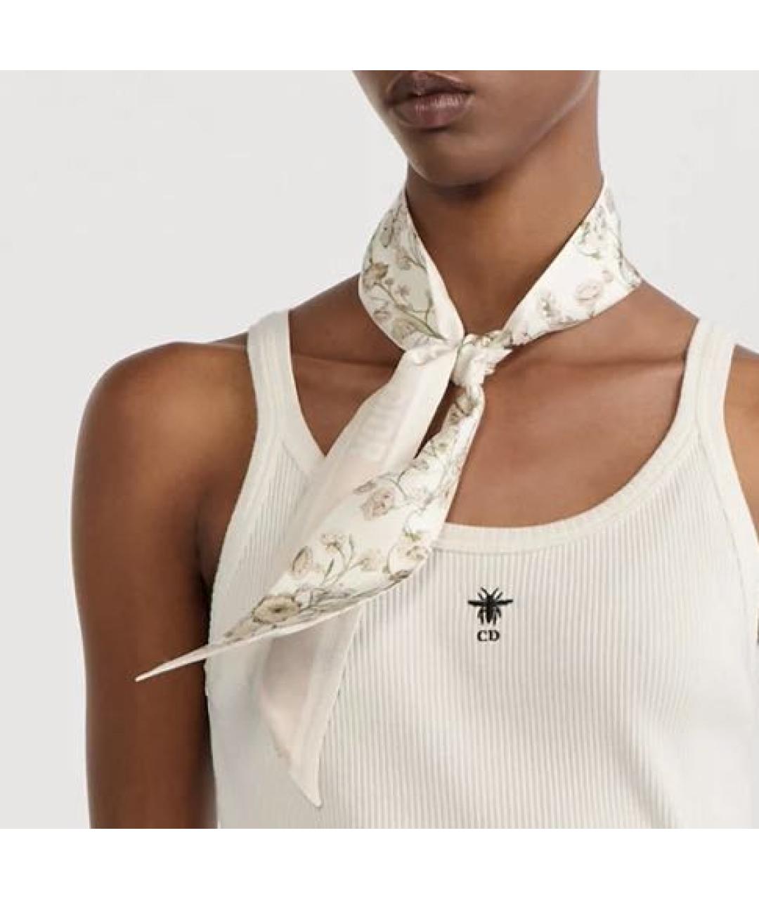 CHRISTIAN DIOR Мульти шелковый шарф, фото 5