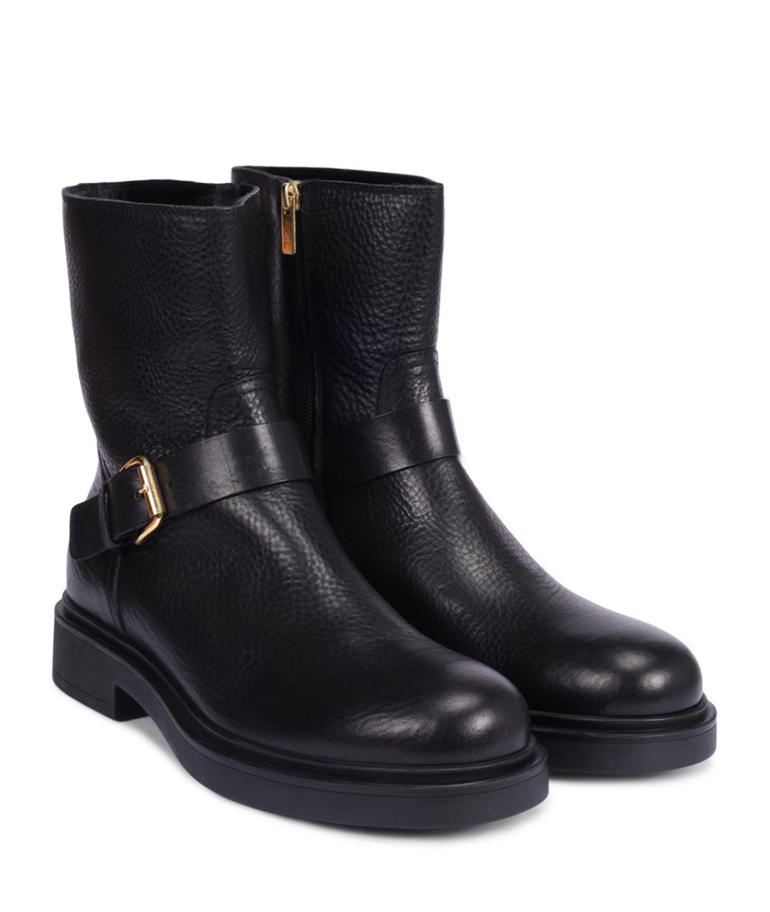 AGL Черные кожаные ботинки, фото 2