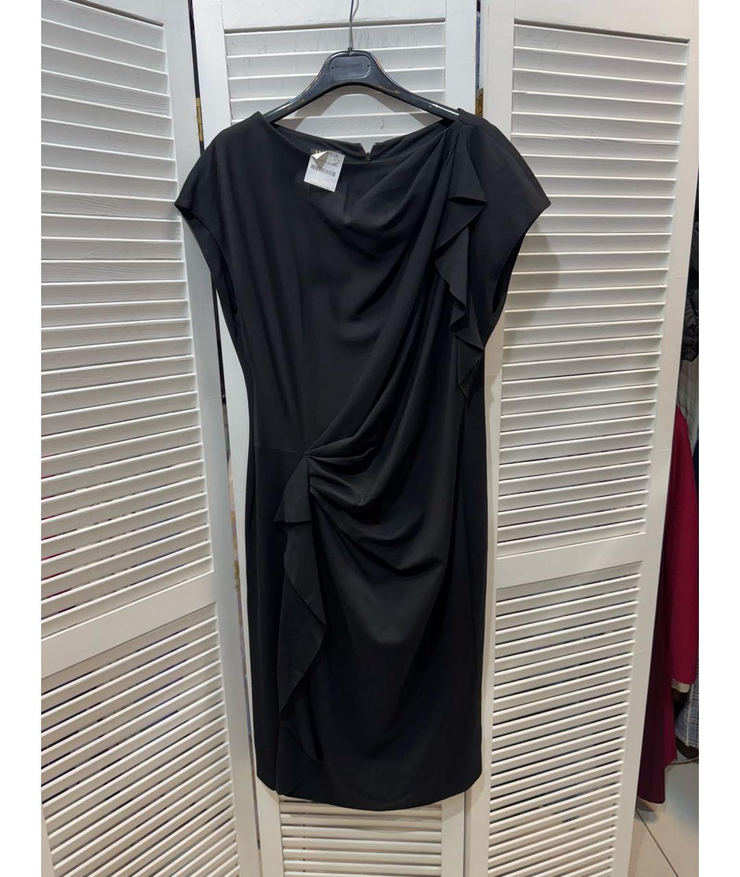 ESCADA Черное вискозное коктейльное платье, фото 2