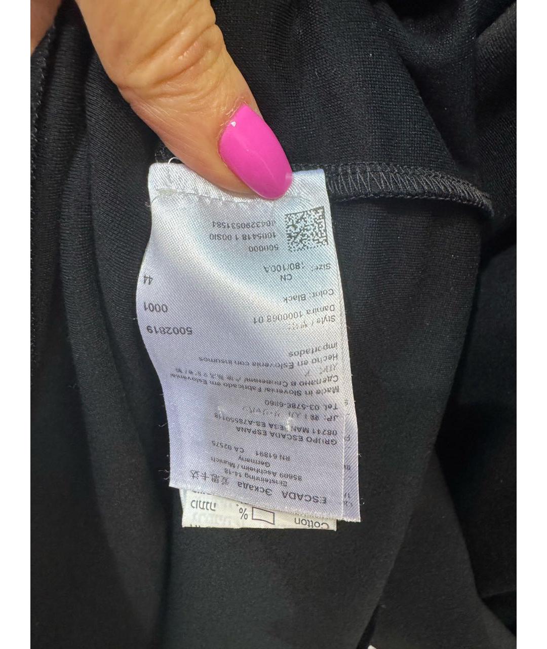 ESCADA Черное вискозное коктейльное платье, фото 5