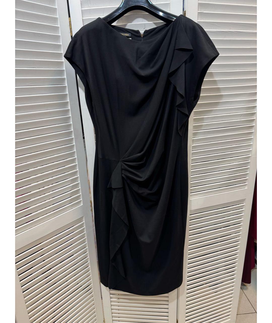 ESCADA Черное вискозное коктейльное платье, фото 9