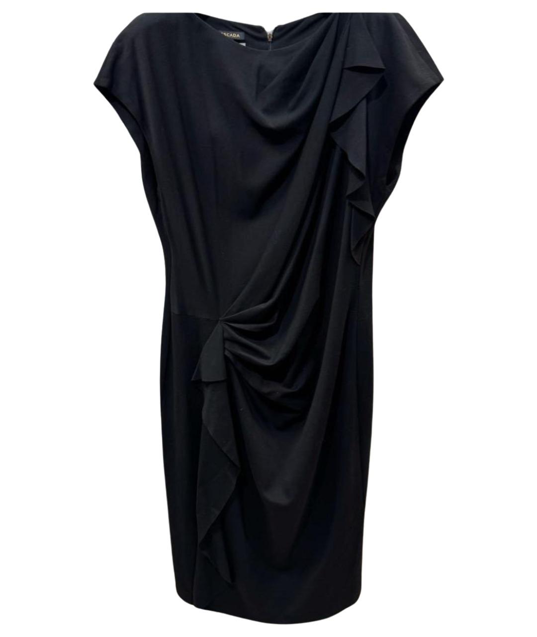 ESCADA Черное вискозное коктейльное платье, фото 1