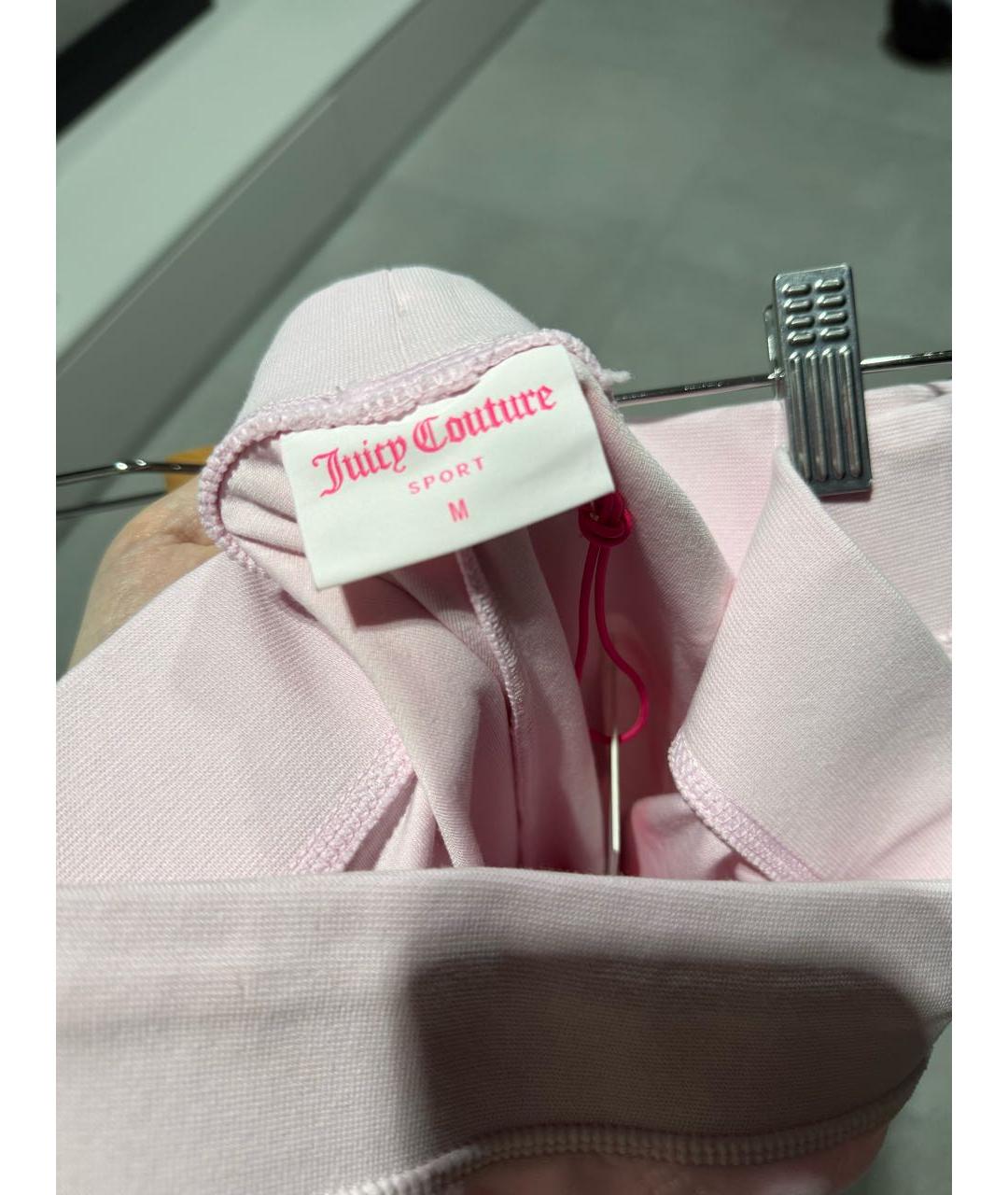 JUICY COUTURE Розовые велюровые брюки узкие, фото 3