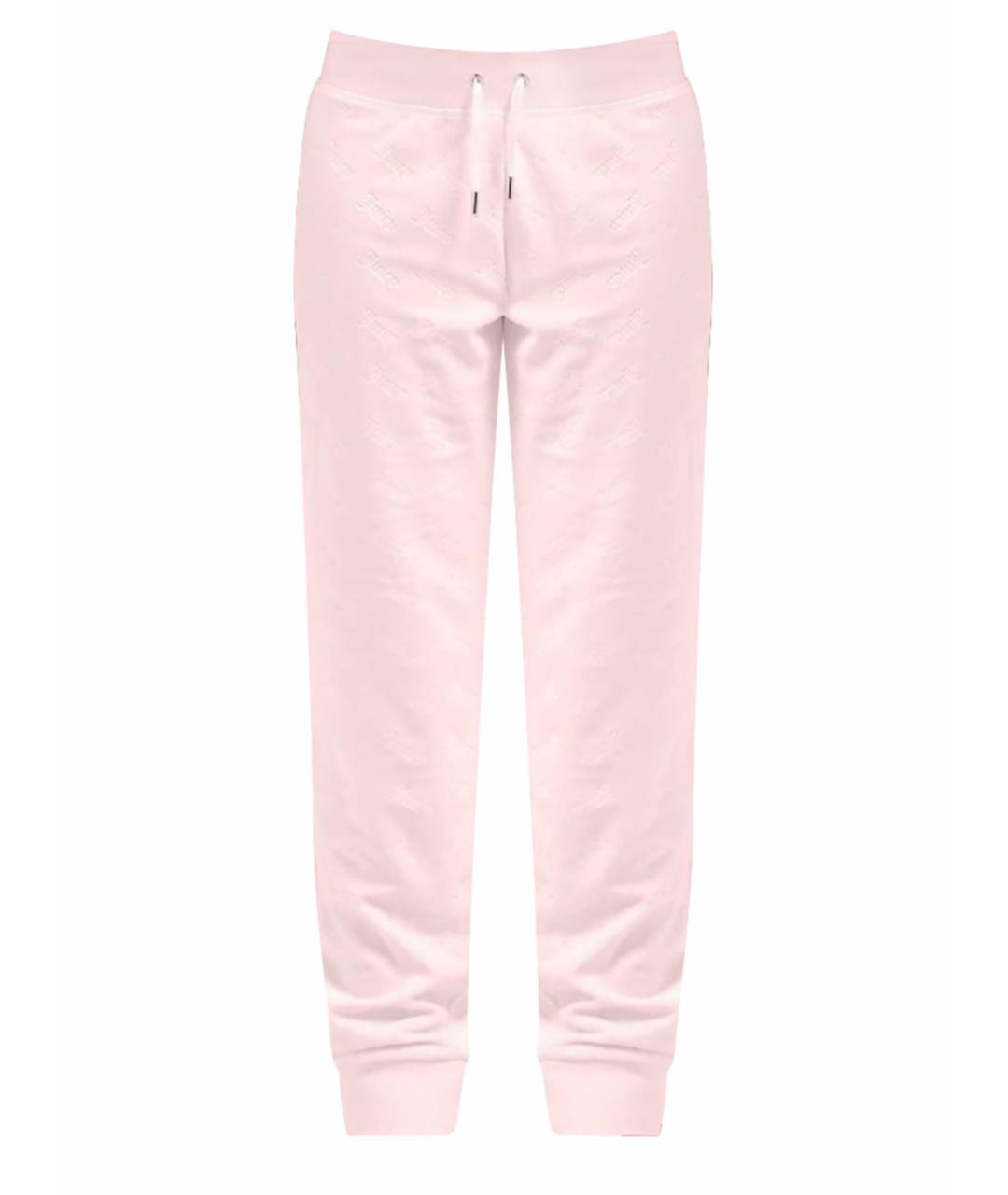 JUICY COUTURE Розовые велюровые брюки узкие, фото 1