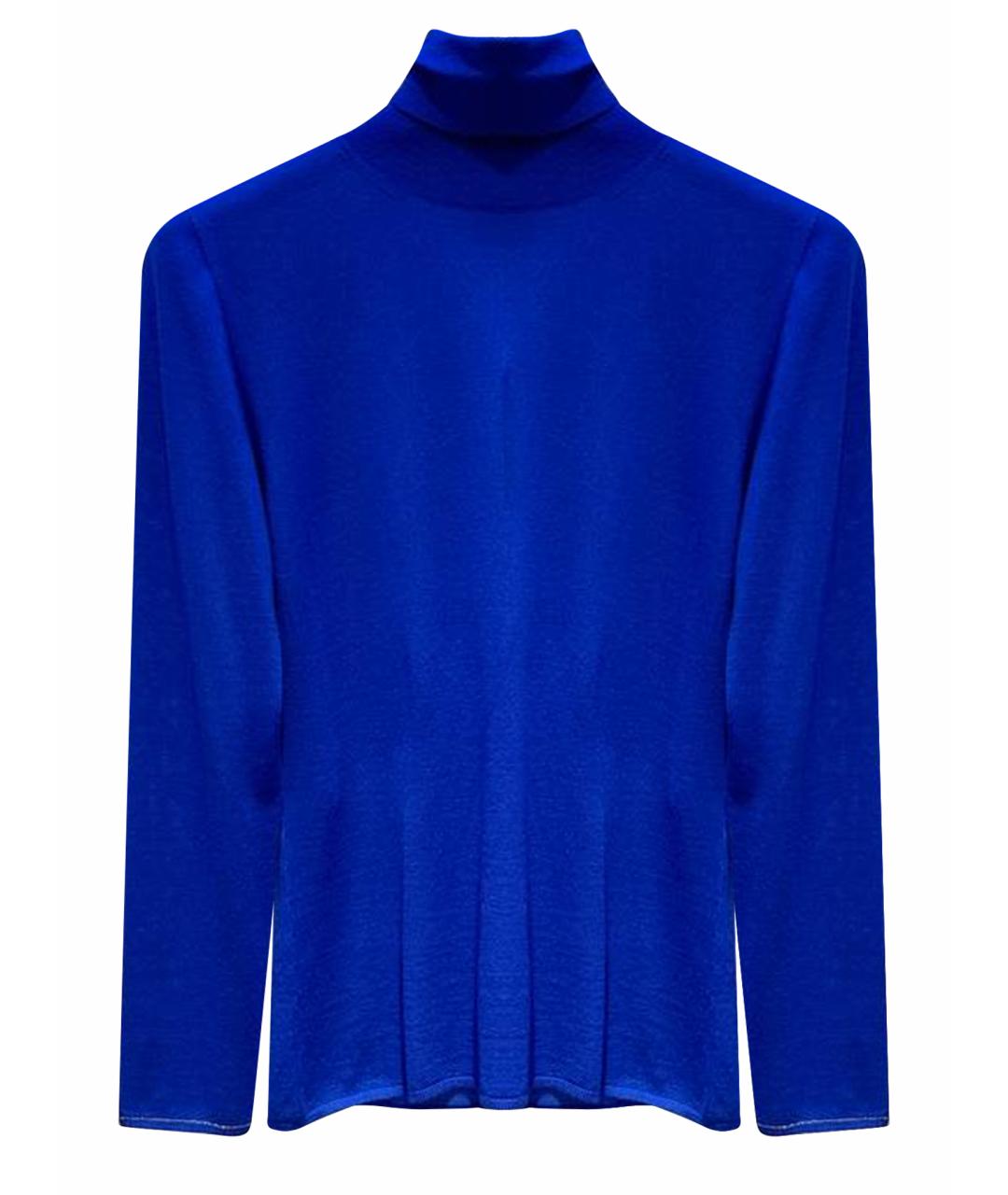 LORENA ANTONIAZZI Синяя кашемировая водолазка, фото 1