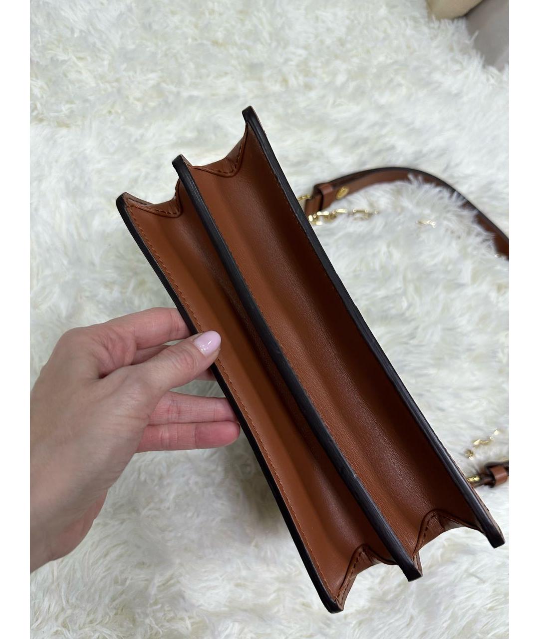 LOUIS VUITTON Коричневая кожаная сумка тоут, фото 6