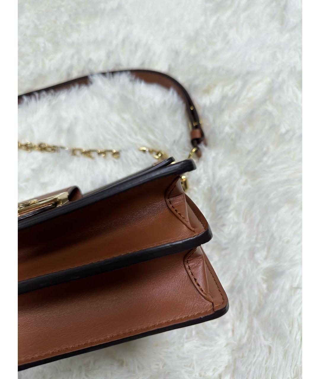 LOUIS VUITTON Коричневая кожаная сумка тоут, фото 4