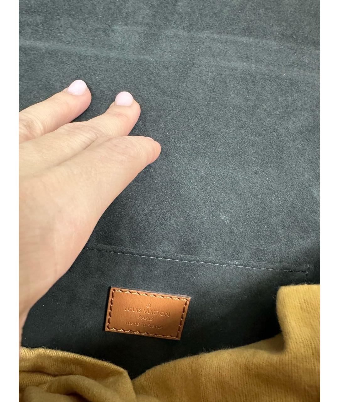 LOUIS VUITTON Коричневая кожаная сумка тоут, фото 8